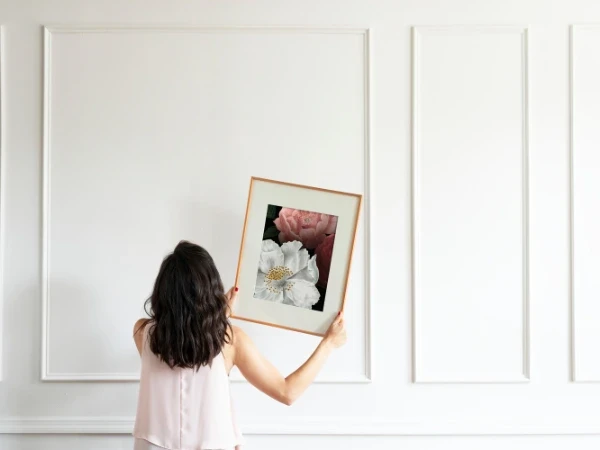 Planning art placement on concrete wall